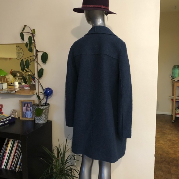 ESPIRT | Blue teal water fall wool light jacket - Picture 10 of 15